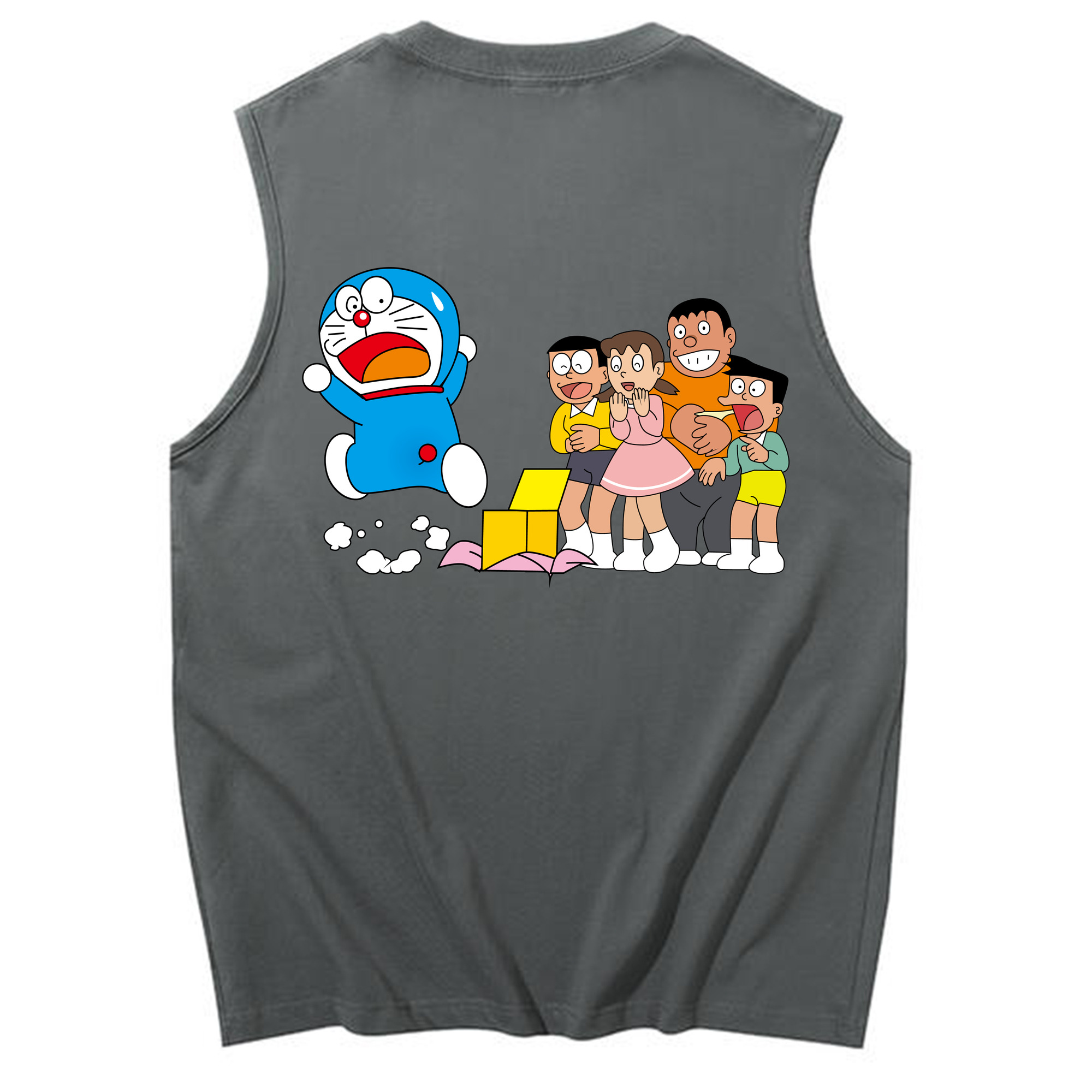 （画像用） ドラえもん 骨川 スネ夫 Doraemon Honekawa Suneo コットン100％タンクトップ（背面プリント）